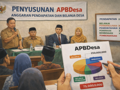 Ilustrasi penyusunan APBDesa. (Artficial Intelligence)