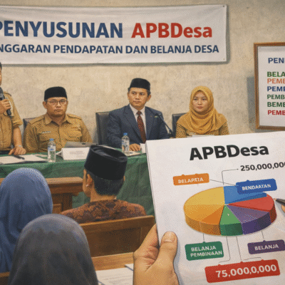 Ilustrasi penyusunan APBDesa. (Artficial Intelligence)