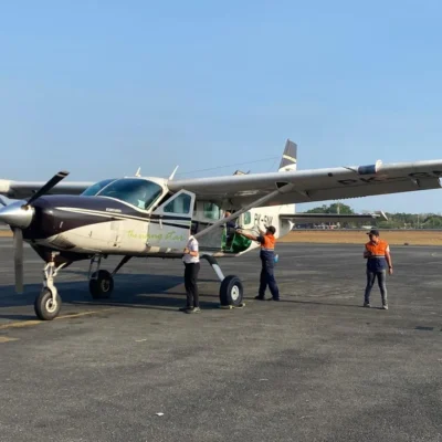 Pesawat Cessna untuk OMC di Kalsel/(Foto:Fikri Noor/pojokbanua.com)