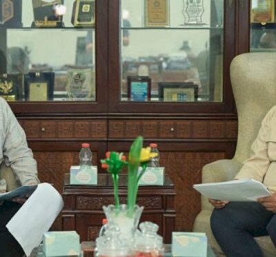 Pj Sekdaprov Sumut Timur Tumanggor menerima kunjungan Kepala KPPG Medan Donal Simanjuntak /rmolsumut.id