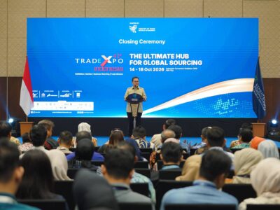 Menteri Perdagangan, Budi Santoso melakukan konferensi pers penutupan Trade Expo Indonesia (TEI) ke-41 di BSD City, Tangerang, Banten/Ditjen PEN Kemendag RI